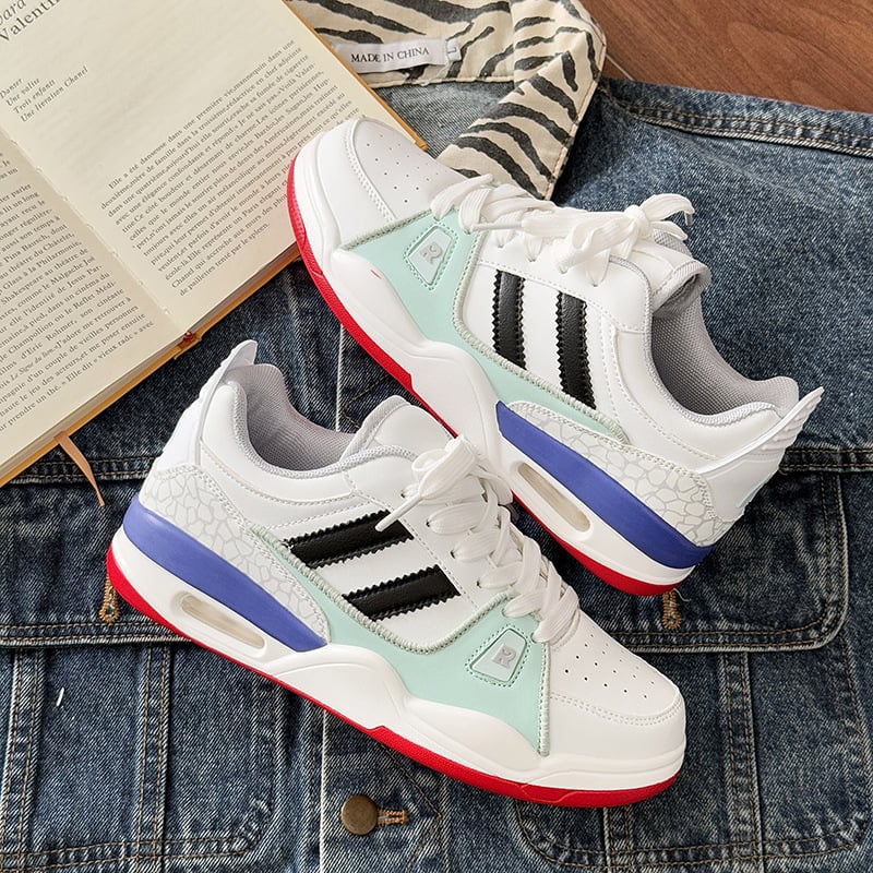 Adidași unisex cu Air Cushion, talpă PU, șireturi, talie joasă, partea Super Fiber