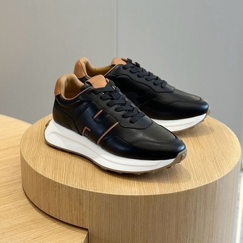 Muške kožne casual tenisice Derby stil, anti miris, PVC potplat, zatvaranje okretnoj kopčom, niska peta 1–3 cm