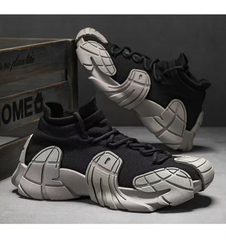 Adidași slip-on din plasă respirabilă, ușori, stil sport casual, cu talpă antiderapantă și rezistentă; guler joasă, vârf rotund, talpă turnată prin injecție