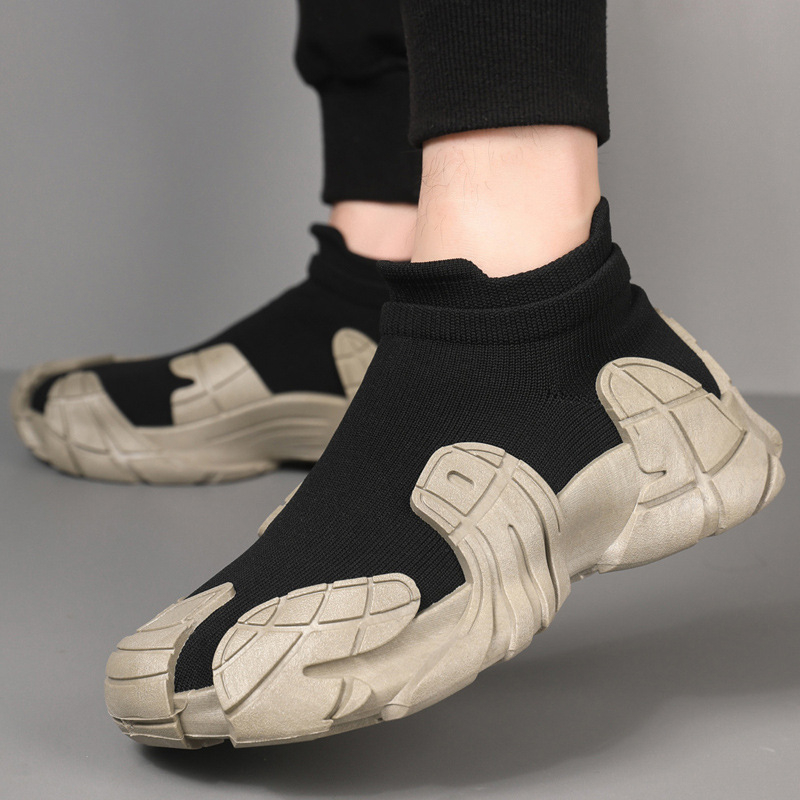 Adidași slip-on din plasă respirabilă, ușori, stil sport casual, cu talpă antiderapantă și rezistentă; guler joasă, vârf rotund, talpă turnată prin injecție