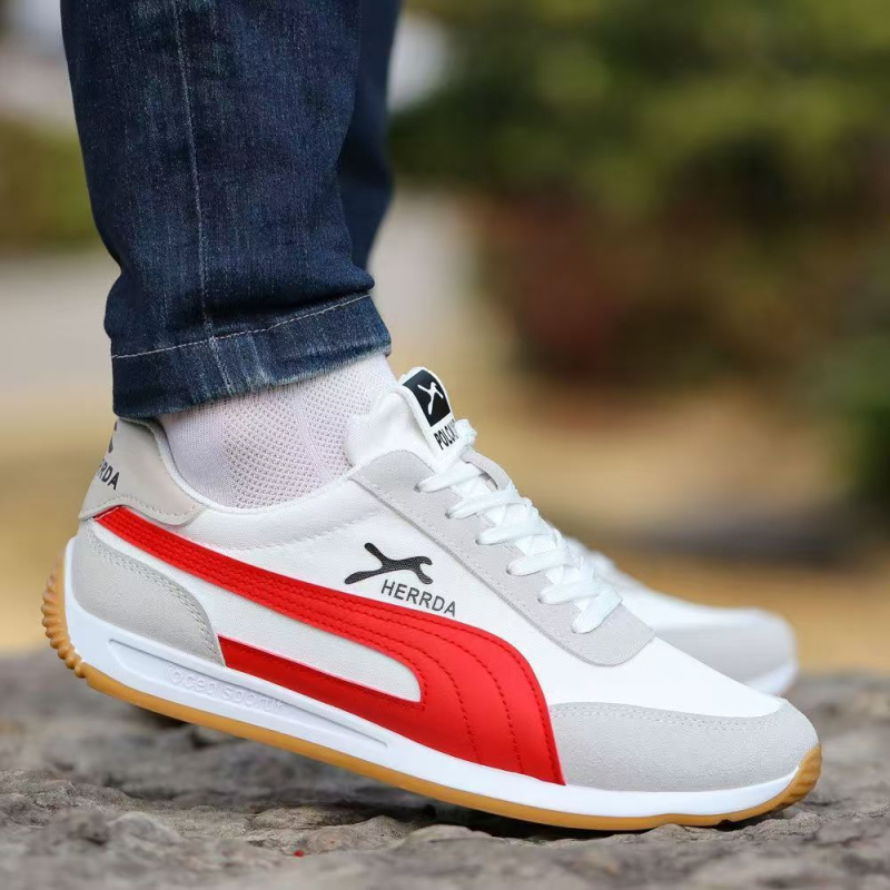 Muške sportske casual tenisice PU+ mrežni gornji dio, PVC đon, Slip-On, okrugli vrh, niska peta 1–3 cm