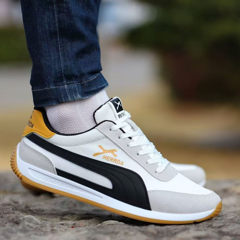 Muške sportske casual tenisice PU+ mrežni gornji dio, PVC đon, Slip-On, okrugli vrh, niska peta 1–3 cm