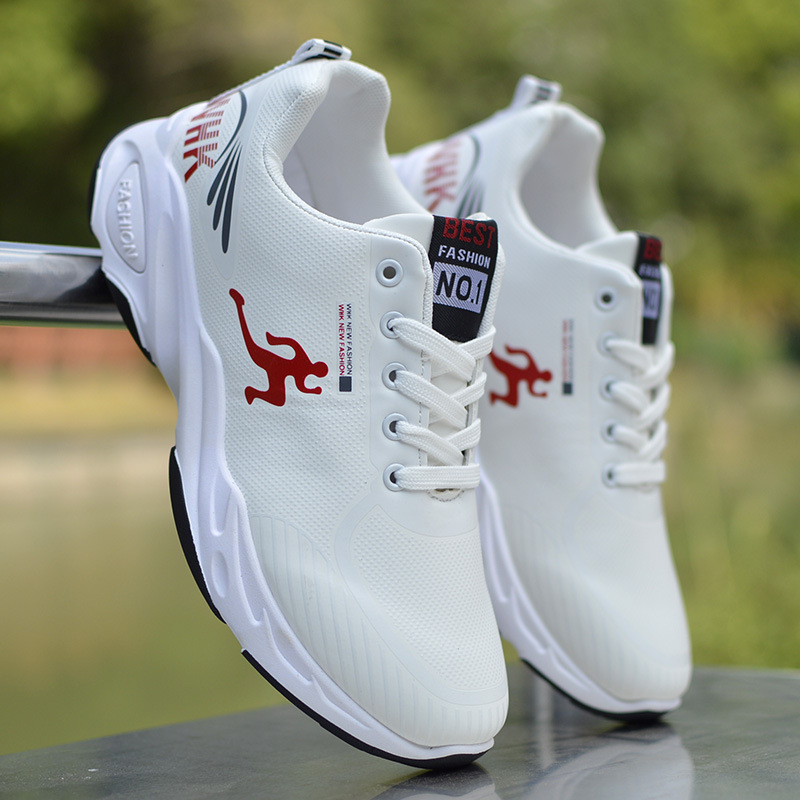 Pantofi sport din piele impermeabili pentru tineri, talpă groasă de cauciuc, antiderapant, cu șireturi, casual