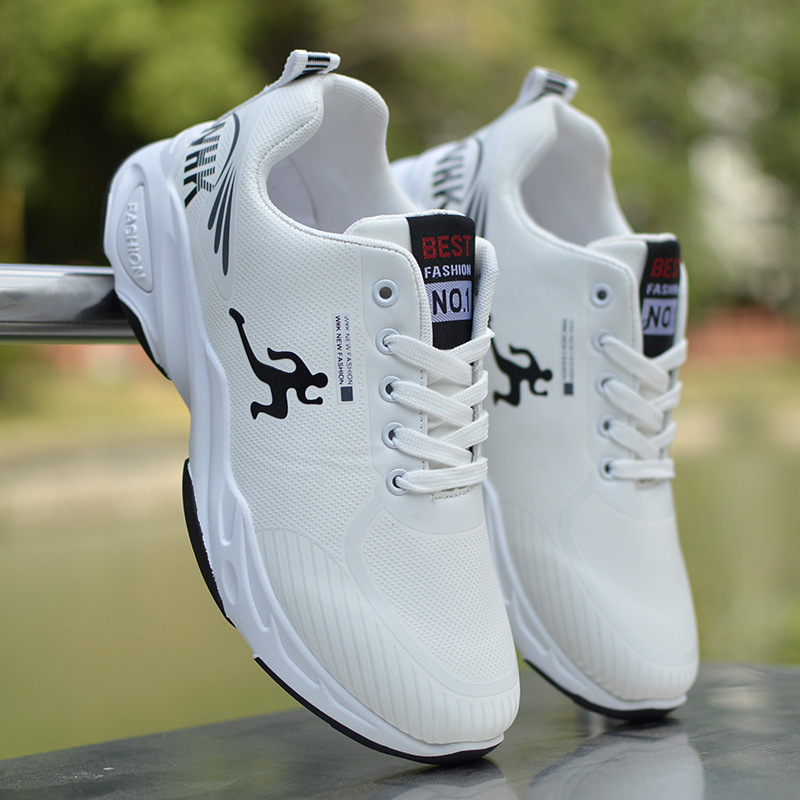 Pantofi sport din piele impermeabili pentru tineri, talpă groasă de cauciuc, antiderapant, cu șireturi, casual