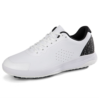 Голф обувки унисекс: дишащ горен слой от микрофибър; подметка от износоустойчива гума; технология на подметката: лепкава гума; кръгъл нос