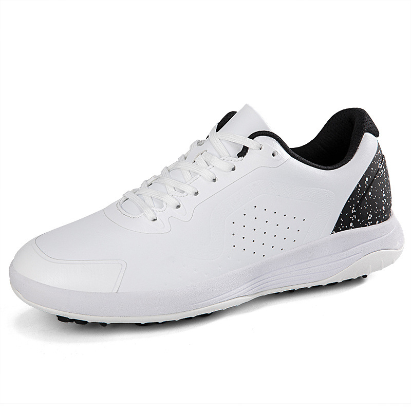 Голф обувки унисекс: дишащ горен слой от микрофибър; подметка от износоустойчива гума; технология на подметката: лепкава гума; кръгъл нос