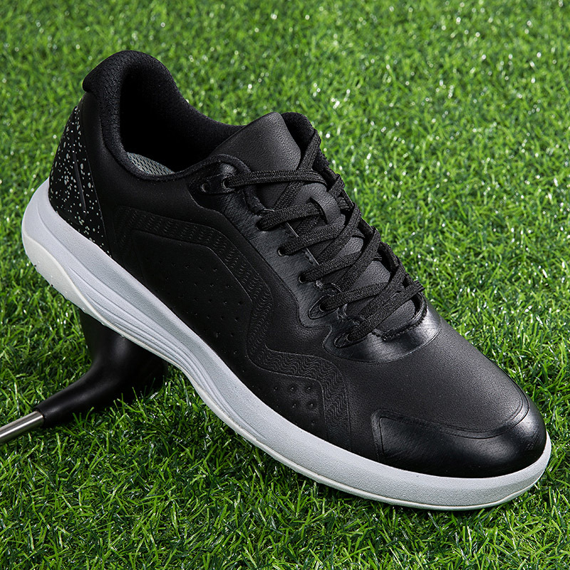 Голф обувки унисекс: дишащ горен слой от микрофибър; подметка от износоустойчива гума; технология на подметката: лепкава гума; кръгъл нос