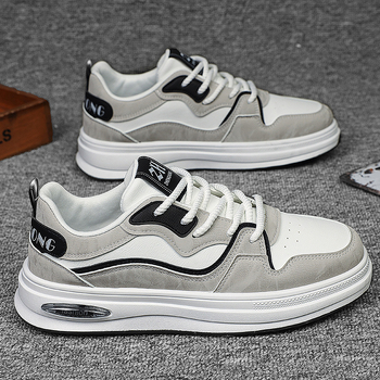 Pantofi sport pentru bărbați în stil coreean, talpă ridicată, PU peste, talpă din cauciuc, impermeabili, purtare zilnică