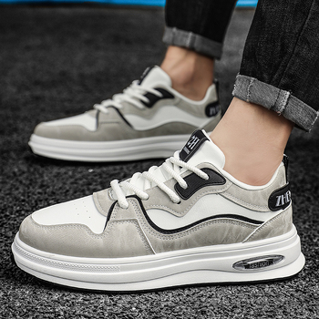 Pantofi sport pentru bărbați în stil coreean, talpă ridicată, PU peste, talpă din cauciuc, impermeabili, purtare zilnică