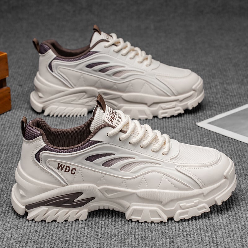 Pantofi sport casual pentru bărbați, susținere din plasă respirabilă, talpă groasă de cauciuc, șireturi, branț EVA, lansare toamnă 2025