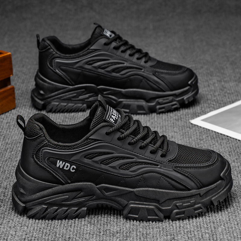 Pantofi sport casual pentru bărbați, susținere din plasă respirabilă, talpă groasă de cauciuc, șireturi, branț EVA, lansare toamnă 2025