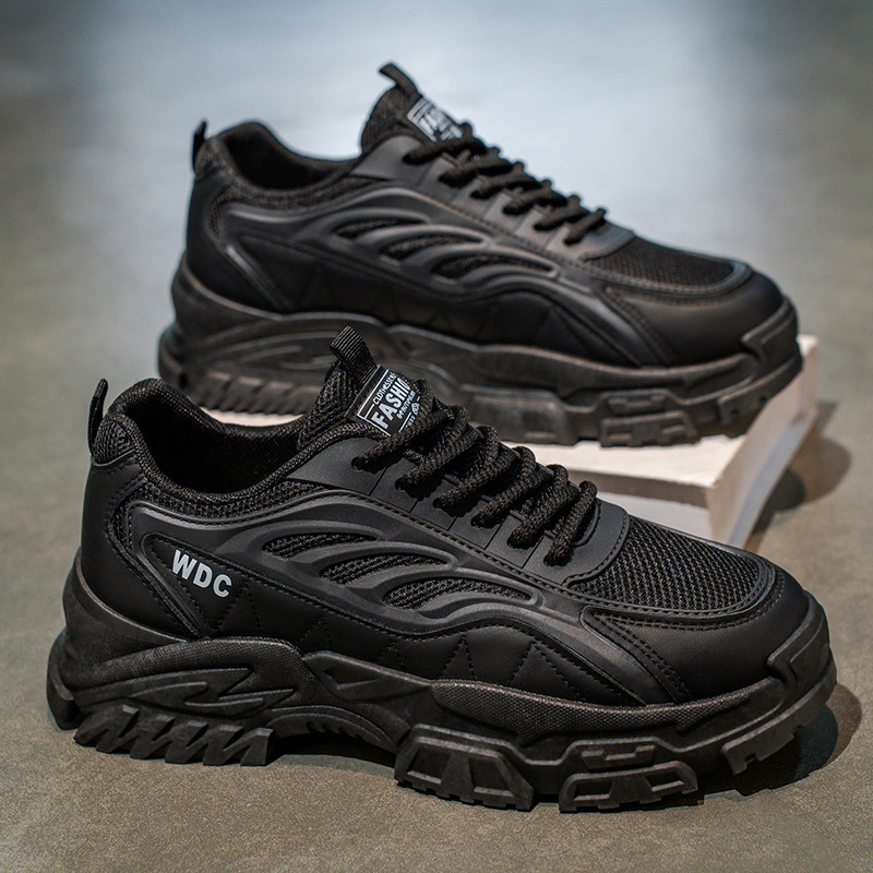 Pantofi sport casual pentru bărbați, susținere din plasă respirabilă, talpă groasă de cauciuc, șireturi, branț EVA, lansare toamnă 2025