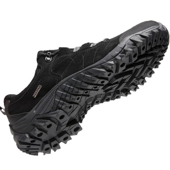 Pantofi de drumeție pentru bărbați, partea superioară din piele, impermeabili, talpă din cauciuc, închidere cu șireturi