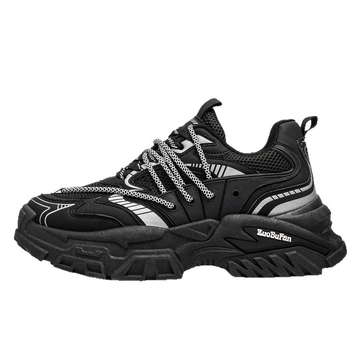 Muške cipele Dad Shoes s PU+mesh gornjim dijelom, prozračne, povećavaju visinu, debela potplata, vezanje, ležerni stil