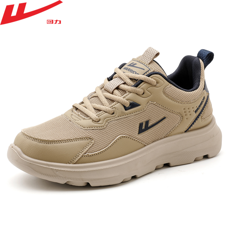Pull Back muške sportske casual tenisice – mrežasta gornja, PU đon, vezanje, okrugli vrh, srednje visine peta 3–5 cm, jesen