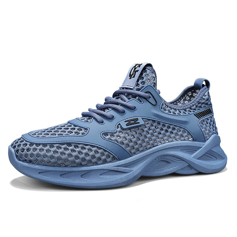 Férfi hálós sportcipő – lélegző, könnyű (felső PU+háló; fűző; EVA talpbetét; injektált talp)