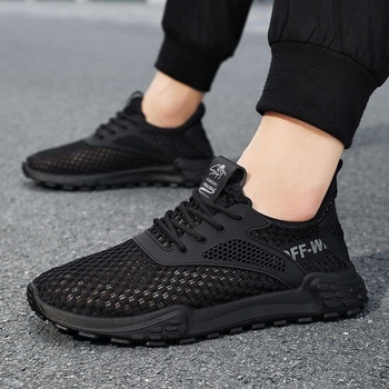 Muške mrežaste tenisice za trčanje s vezanjem, srednje visine gornjeg dijela, potplat od pjene