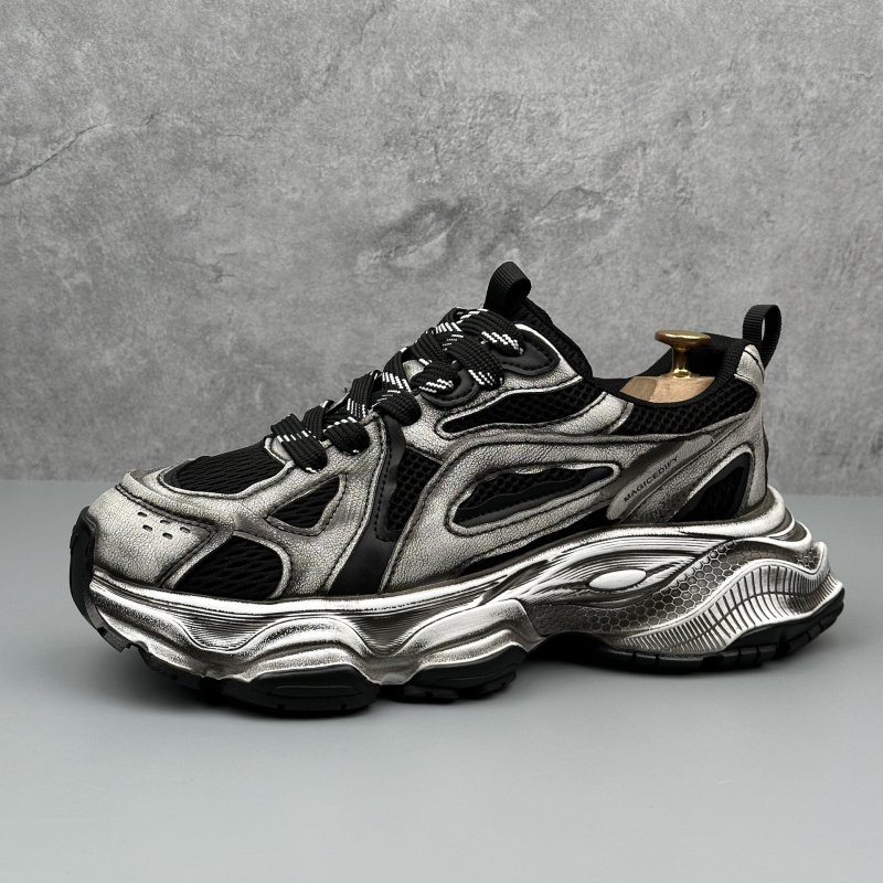 Muške retro Dad Shoes s debelim đonom, Goodyear đonom, vezanje, prozračna mreža u unutrašnjosti