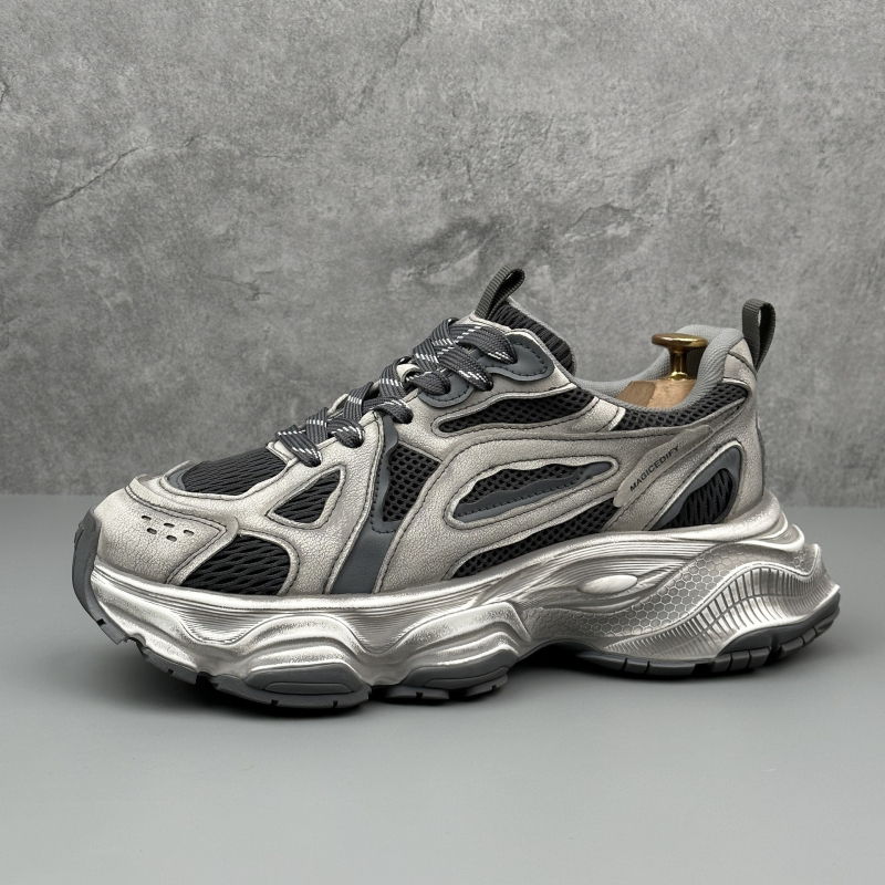 Muške retro Dad Shoes s debelim đonom, Goodyear đonom, vezanje, prozračna mreža u unutrašnjosti