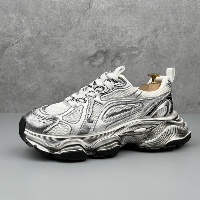 Muške retro Dad Shoes s debelim đonom, Goodyear đonom, vezanje, prozračna mreža u unutrašnjosti