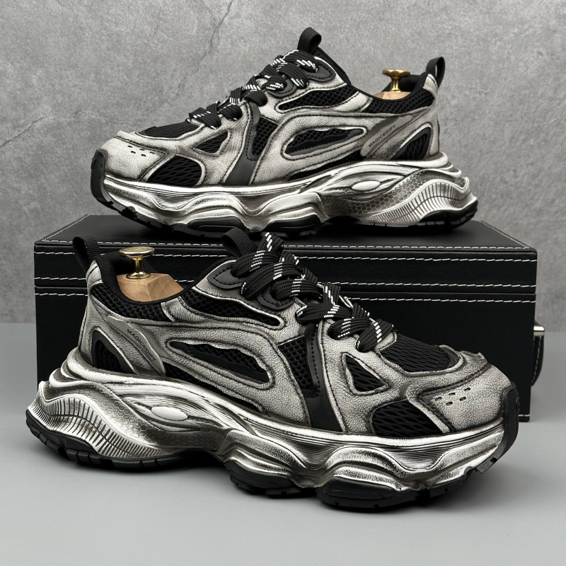 Muške retro Dad Shoes s debelim đonom, Goodyear đonom, vezanje, prozračna mreža u unutrašnjosti