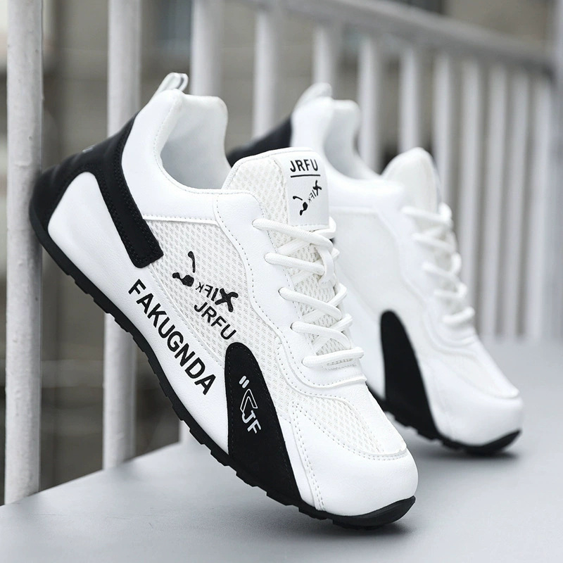 Muške sportske casual tenisice s PU gornjim dijelom, gumom, srednje visine, vezanje, visina pete 3-5 cm