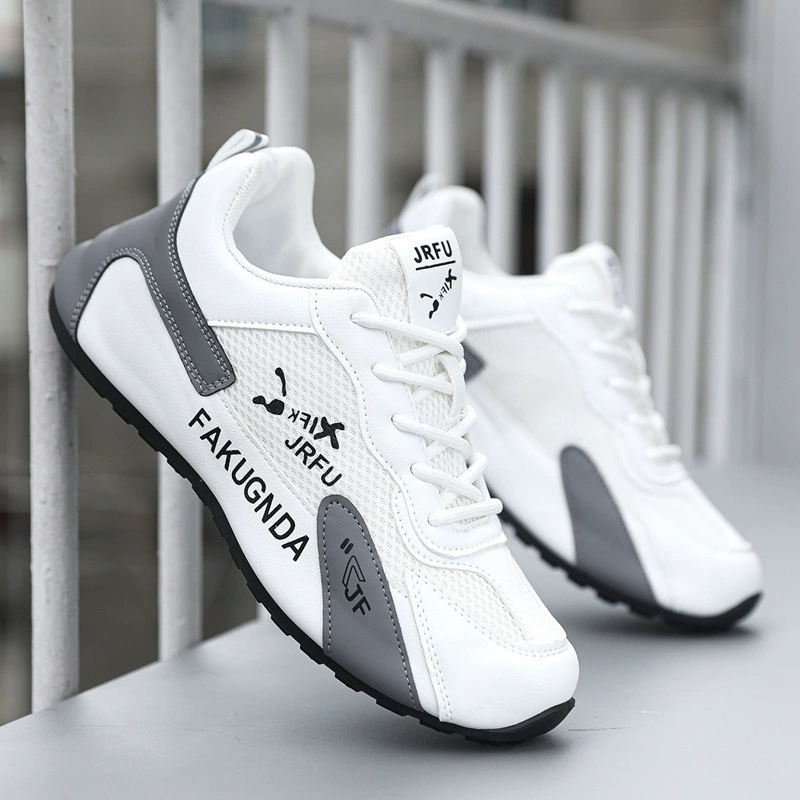 Muške sportske casual tenisice s PU gornjim dijelom, gumom, srednje visine, vezanje, visina pete 3-5 cm