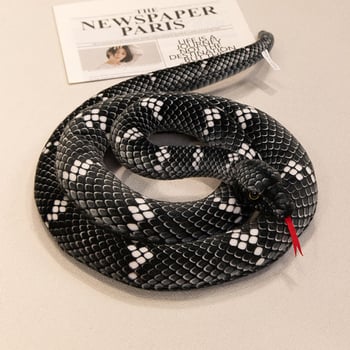 Jucărie de pluș anaconda din altă țară, recuzită de șarpe fals, mascotă pentru anul semnului zodiacal șarpe, jucărie de pluș