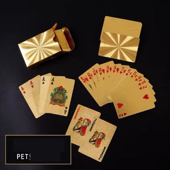 Производител на карти за игра PVC чисто черно и златно миещо се експортно водоустойчиво фолио реклама пластмасови карти за игра