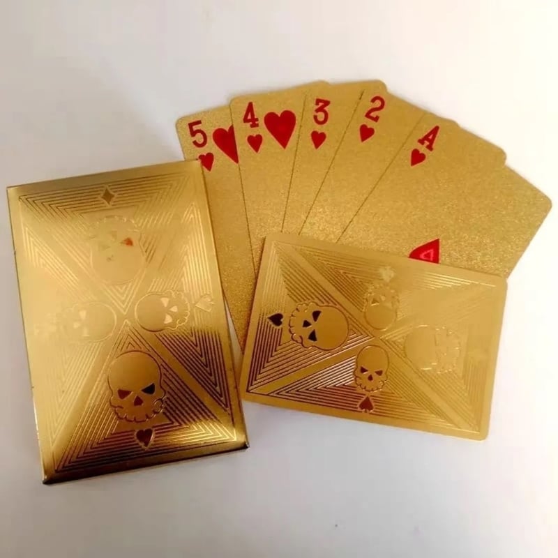 Производител на карти за игра PVC чисто черно и златно миещо се експортно водоустойчиво фолио реклама пластмасови карти за игра