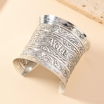 Egzotikus, széles arany karkötő Dunhuangtól nőknek, etnikai stílusú, bohém karkötő, Dai karkötő, indiai és európai ékszerek