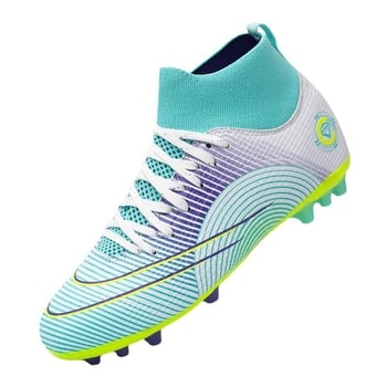 Nauji aukštakulniai futbolo bateliai vyrams ir paaugliams su ilgais TF dygliais, tinkami mokyklinėms sporto varžyboms ir treniruotėms.