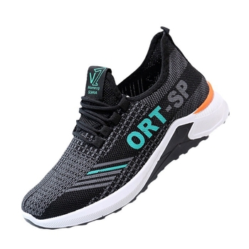 Muške tenisice s mrežastim gornjim dijelom, prugast uzorak, PVC potplat injekcijski oblikovan, okrugli vrh