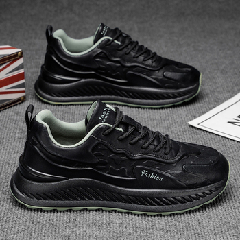 Muške tenisice casual za svakodnevno nošenje, prozračna mrežasta unutrašnjost, gornji dio od sintetičke kože, vezivanje šnurkama, PVC đon, injekcijska tehnologija đona