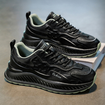 Muške tenisice casual za svakodnevno nošenje, prozračna mrežasta unutrašnjost, gornji dio od sintetičke kože, vezivanje šnurkama, PVC đon, injekcijska tehnologija đona