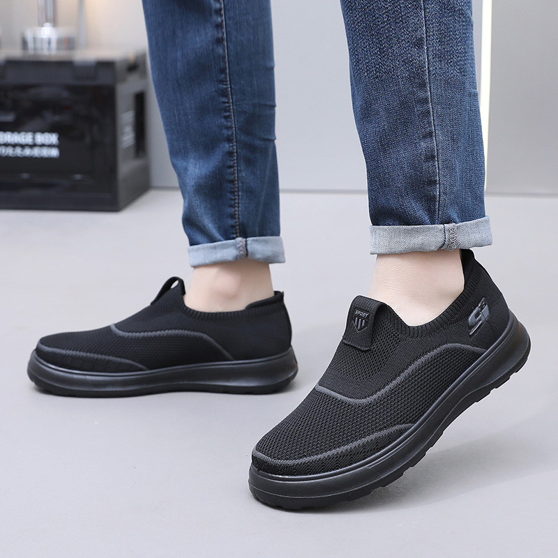 Muške casual slip-on tenisice, platneni gornji dio, PU potplat, okrugla špička, tekstilni ulošak