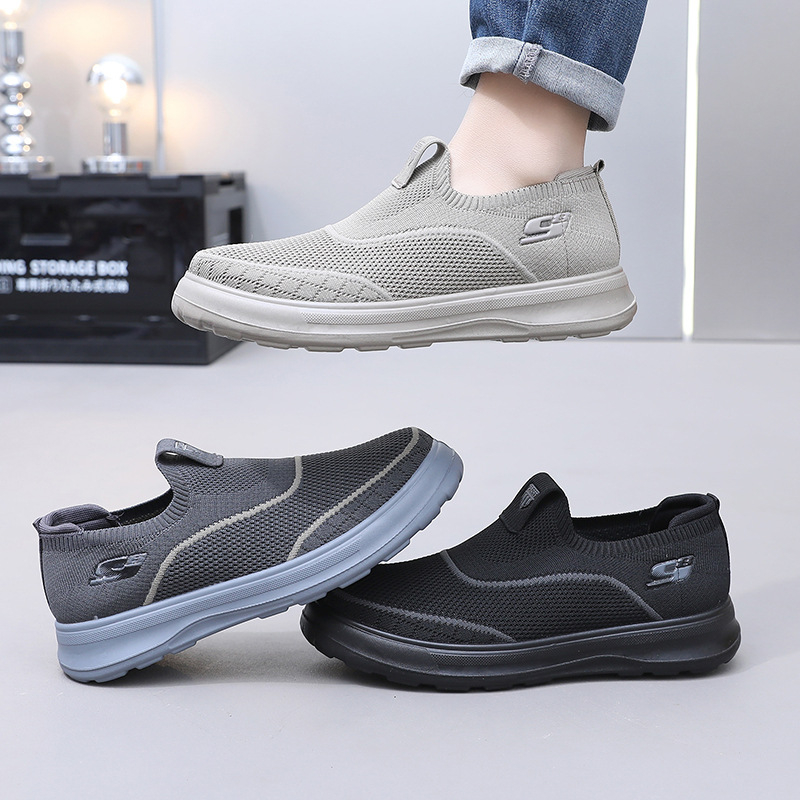 Muške casual slip-on tenisice, platneni gornji dio, PU potplat, okrugla špička, tekstilni ulošak