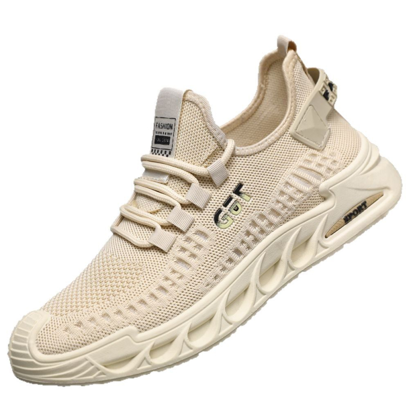 Muške casual tenisice s prozračnim fly-knit gornjim dijelom, gumom potplatom, niski kroj, zaobljeni vrh