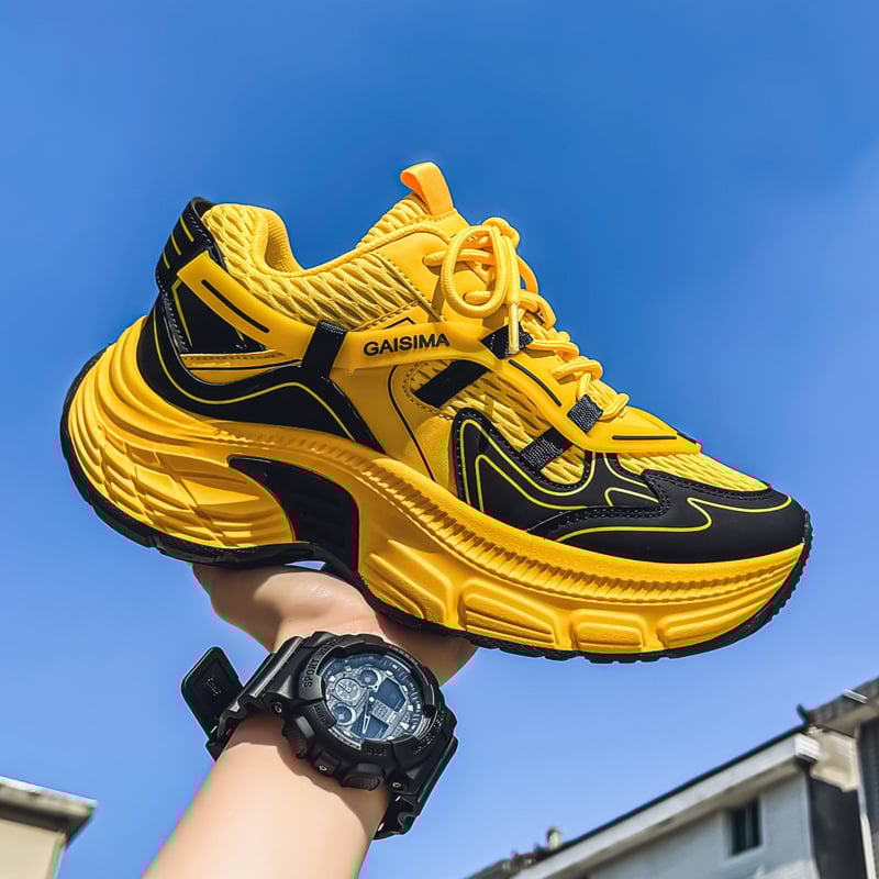 Gessma Muške sportske casual tenisice, PU + mrežasti gornji dio, PU potplat, vezanje