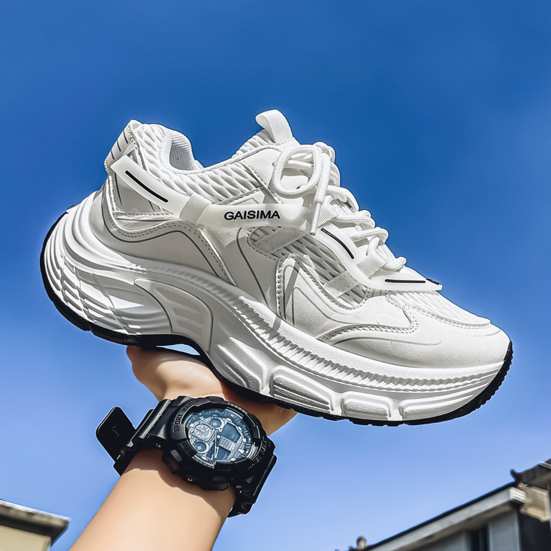 Gessma Muške sportske casual tenisice, PU + mrežasti gornji dio, PU potplat, vezanje