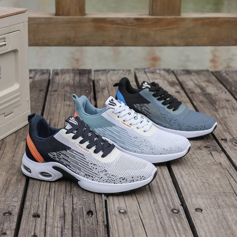 Muške Flyknit tenisice s prugastim uzorkom, vezice, EVA ulošak, injekcijski oblikovana potplata