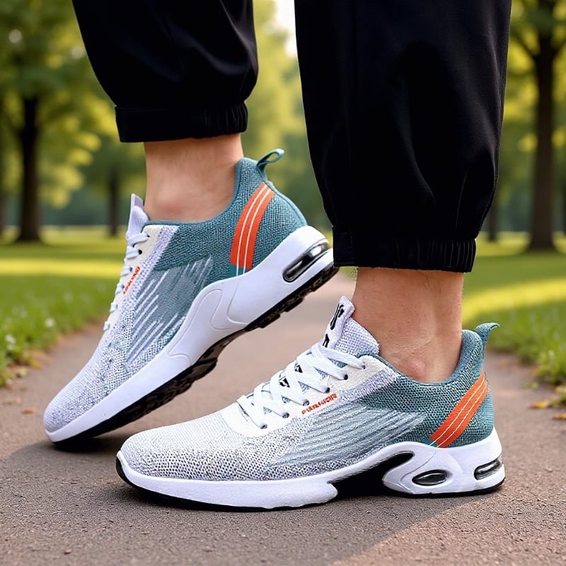 Muške Flyknit tenisice s prugastim uzorkom, vezice, EVA ulošak, injekcijski oblikovana potplata