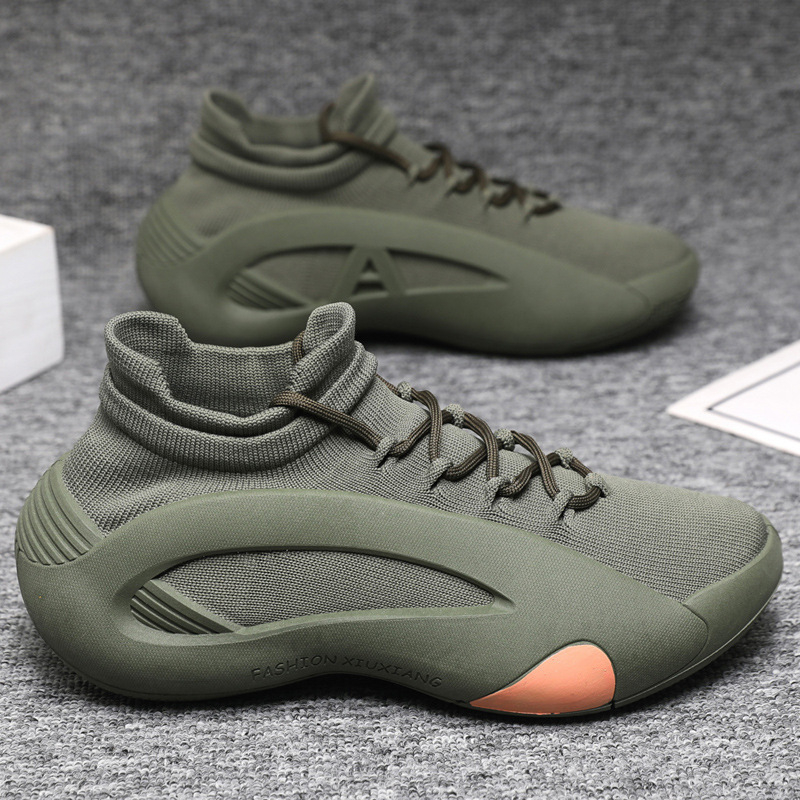 Muške sportske casual tenisice s prozračnim gornjim dijelom od mreže, debela gumena potplat, vezanje na vezice, EVA uložak, srednja visina