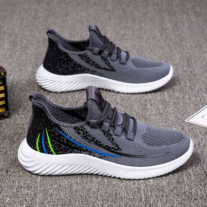 Muške svakodnevne tenisice za trčanje, prozračni Flyknit gornji dio, lagane, prednje vezivanje, niski vrh