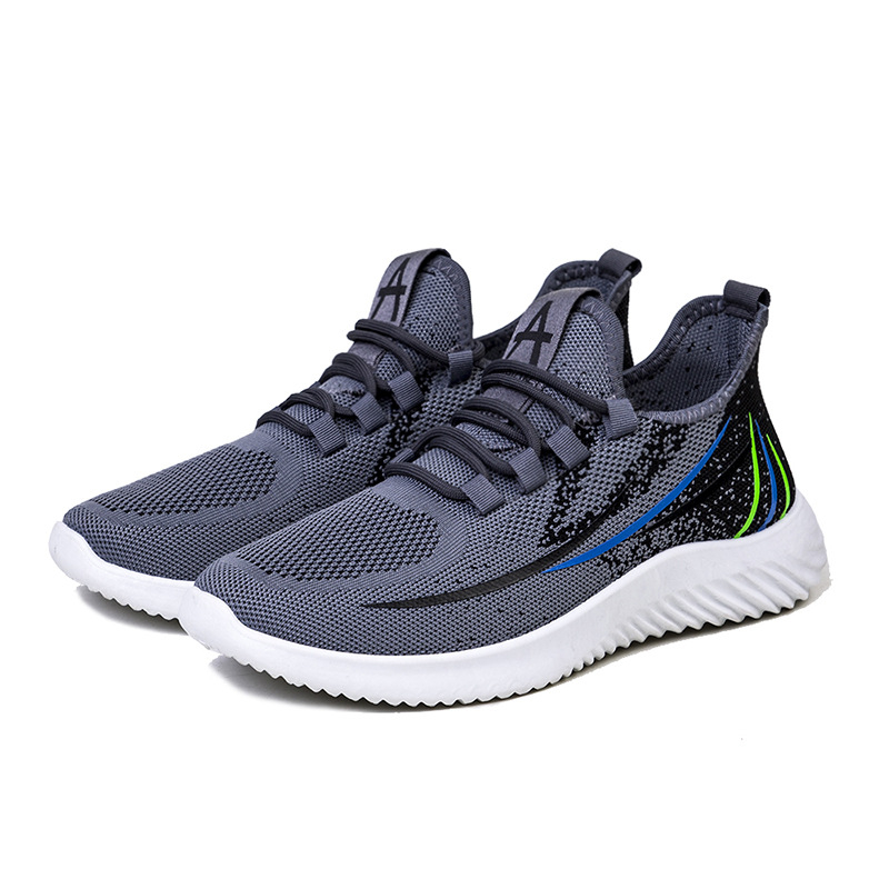 Muške svakodnevne tenisice za trčanje, prozračni Flyknit gornji dio, lagane, prednje vezivanje, niski vrh