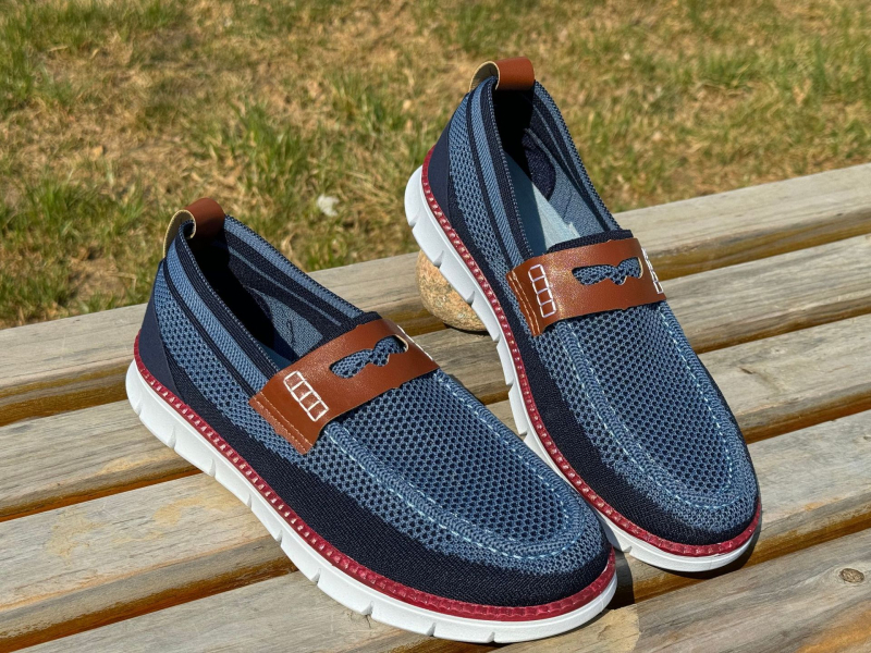 Muške sportske tenisice u britskom stilu s Flyknit mrežastim gornjim dijelom; PU+Mesh gornji dio, gumena potplat, mrežasta podstava, okrugli vrh