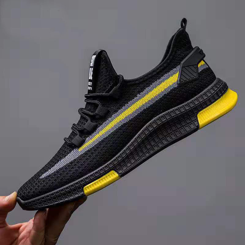 Sportske casual muške tenisice, prozračan fly weave gornji dio, gumeni potplat, mrežasti unutarnji dio, vezanje, za proljeće-ljeto (Gornji: fly weave; Potplat: gumeni; Unutrašnjost: mrežasti; Zatvaranje: vezanje)
