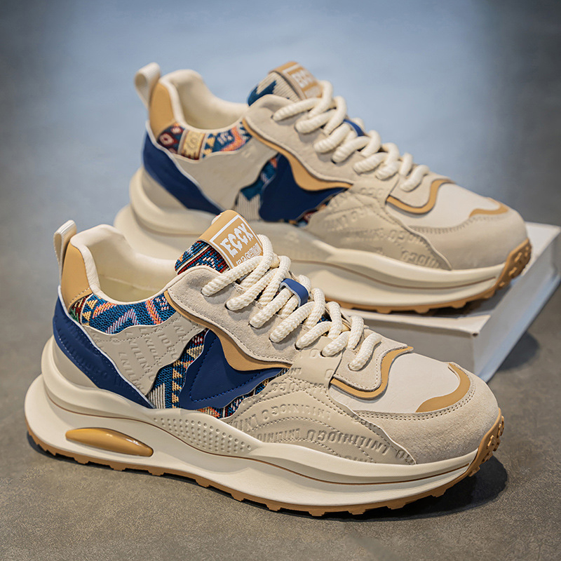 Muške sportske tenisice – lagane, mek podmetač, otporne na habanje, blok boja, vezanje