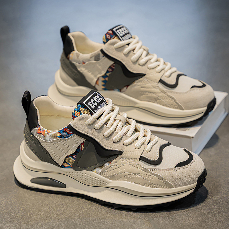 Muške sportske tenisice – lagane, mek podmetač, otporne na habanje, blok boja, vezanje