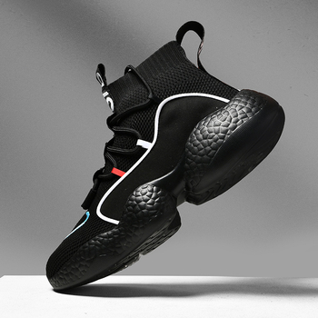 Unisex visoke tenisice za trčanje s Flyknit gornjim dijelom, prozračne, lagana EVA potplat, vezanje, amortizacija udara
